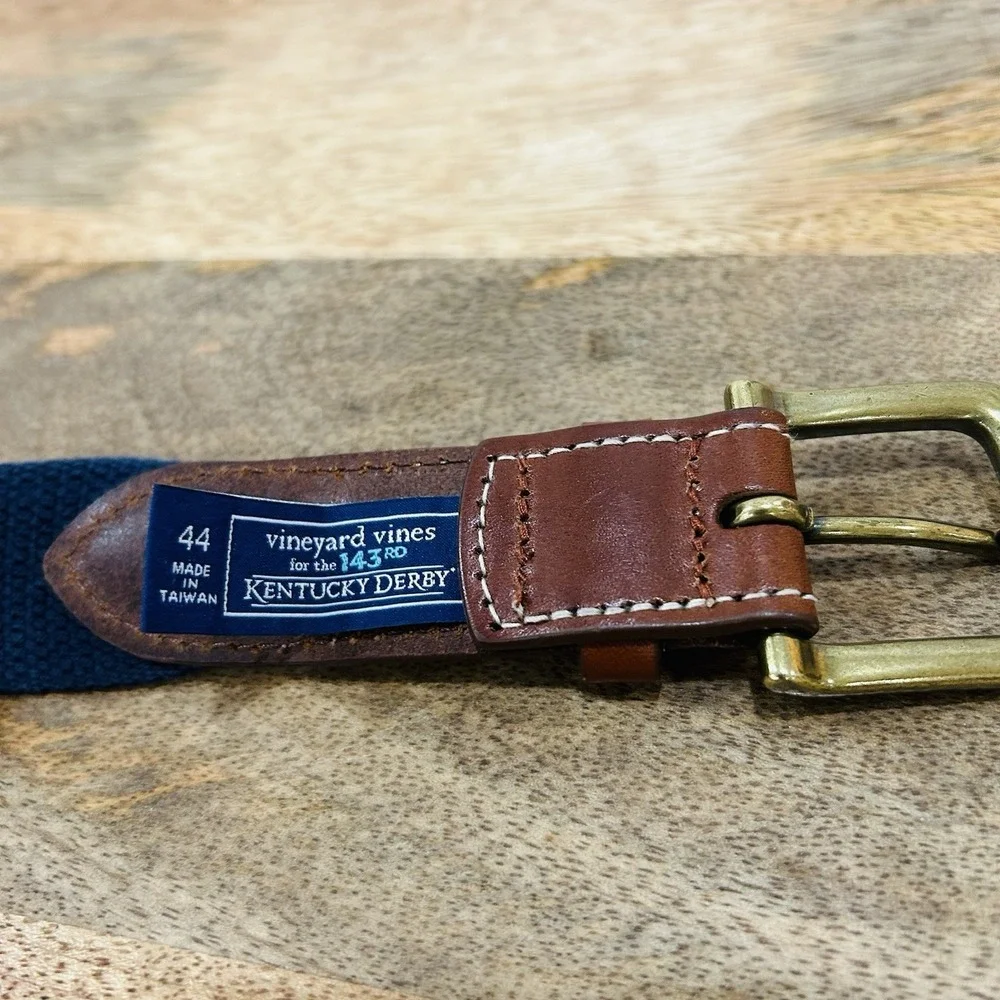Vineyard Vines Kentucky Derby Belt 143rd Limited Release Blue Men's 44 Gingham